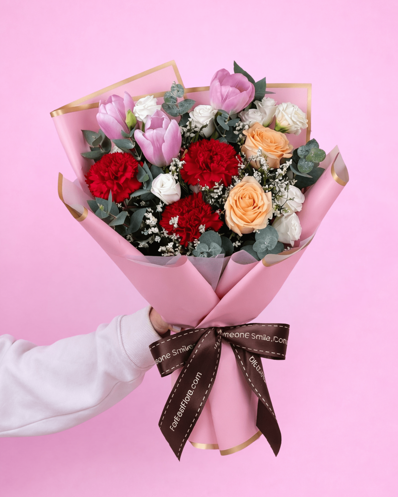 MD10 | Growing Love - Tulip Carnation Rose Bouquet