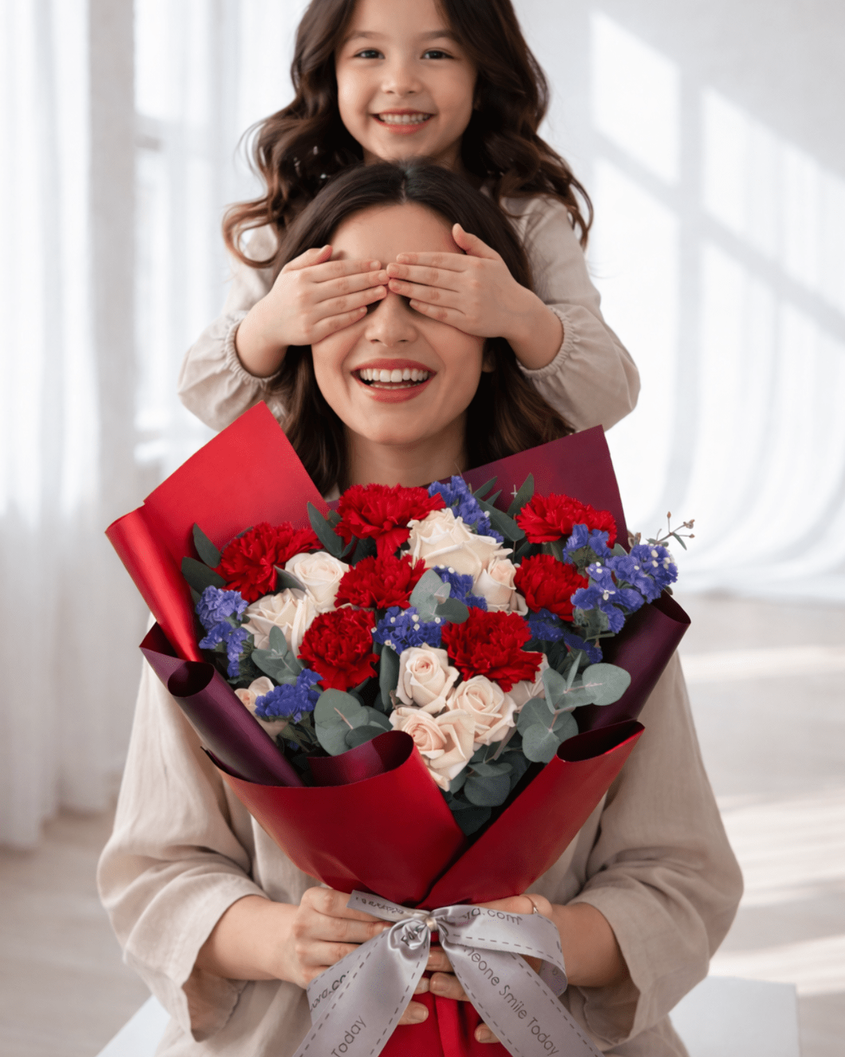 MD09 | Ever Caring - Seven Red Carnation Bouquet