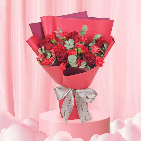 Timeless Bloom - Red Rose Flower Bouquet