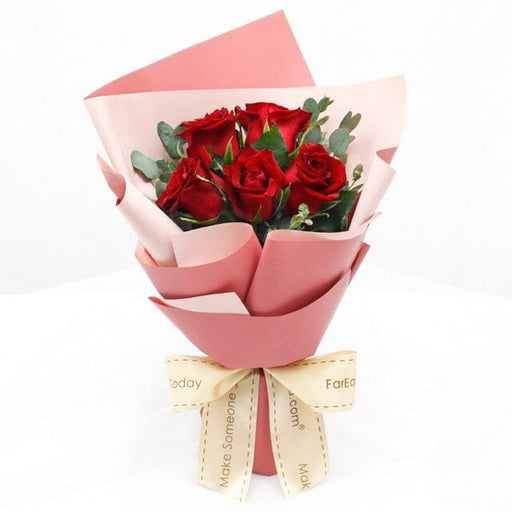 MYPC86 - Crimson Delight - Petite Rose Flower Bouquet