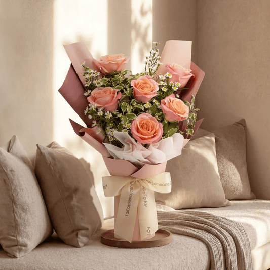 Coral Embrace - Flower Bouquet