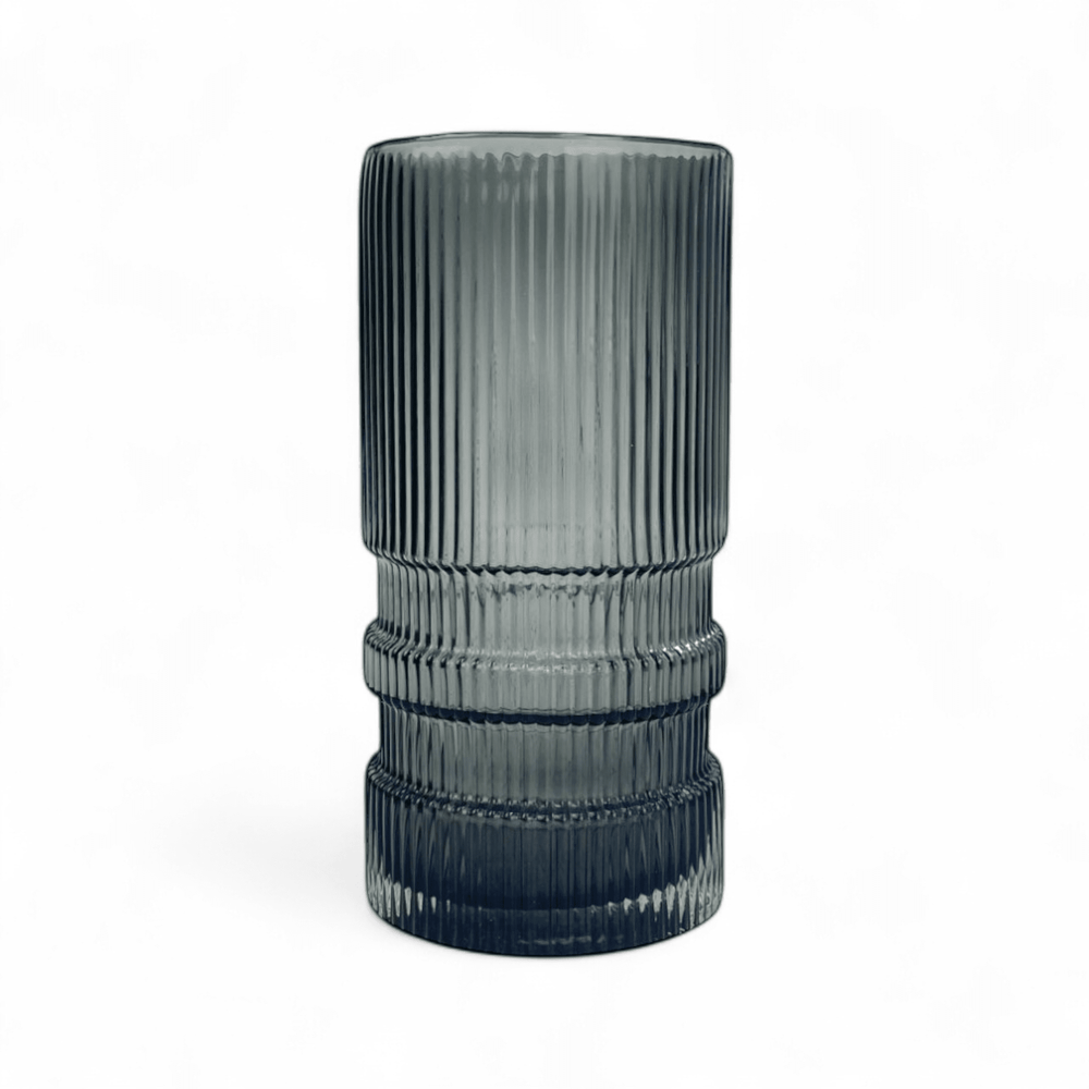 Black Glass With Lines 12cm(D)x25cm(H)