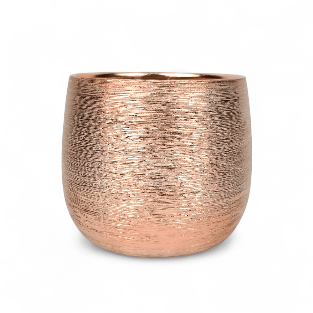 Ceramic Round Vase - Rose Gold (⌀13cm x H12cm)