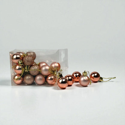 Christmas Ball 3cm Ornaments - Rose Gold (24 pcs)