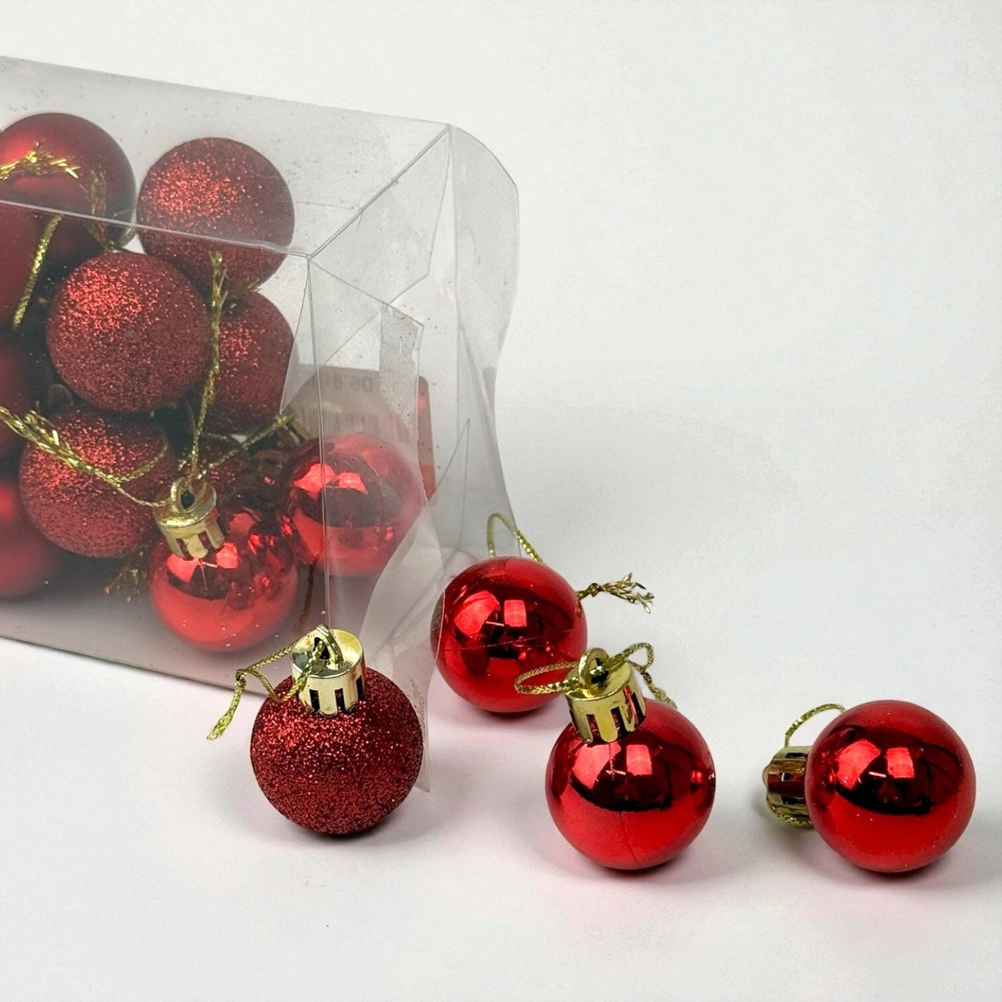 Christmas Ball 3cm Ornaments - Red (24 pcs)