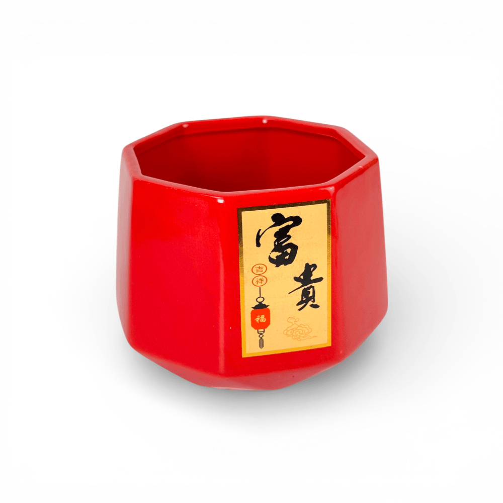 Red Ceramic Pot (15.5cm x 15.5cm)
