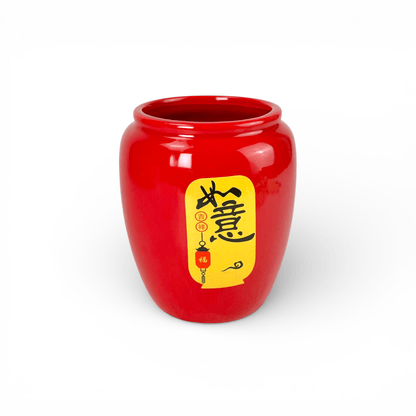 Red Ceramic Pot (14cm x 15.8cm)