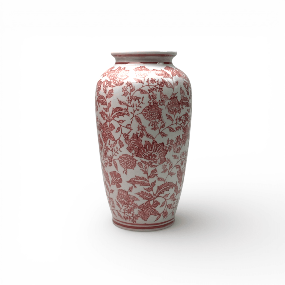 Porcelain with Pink Flower Motif