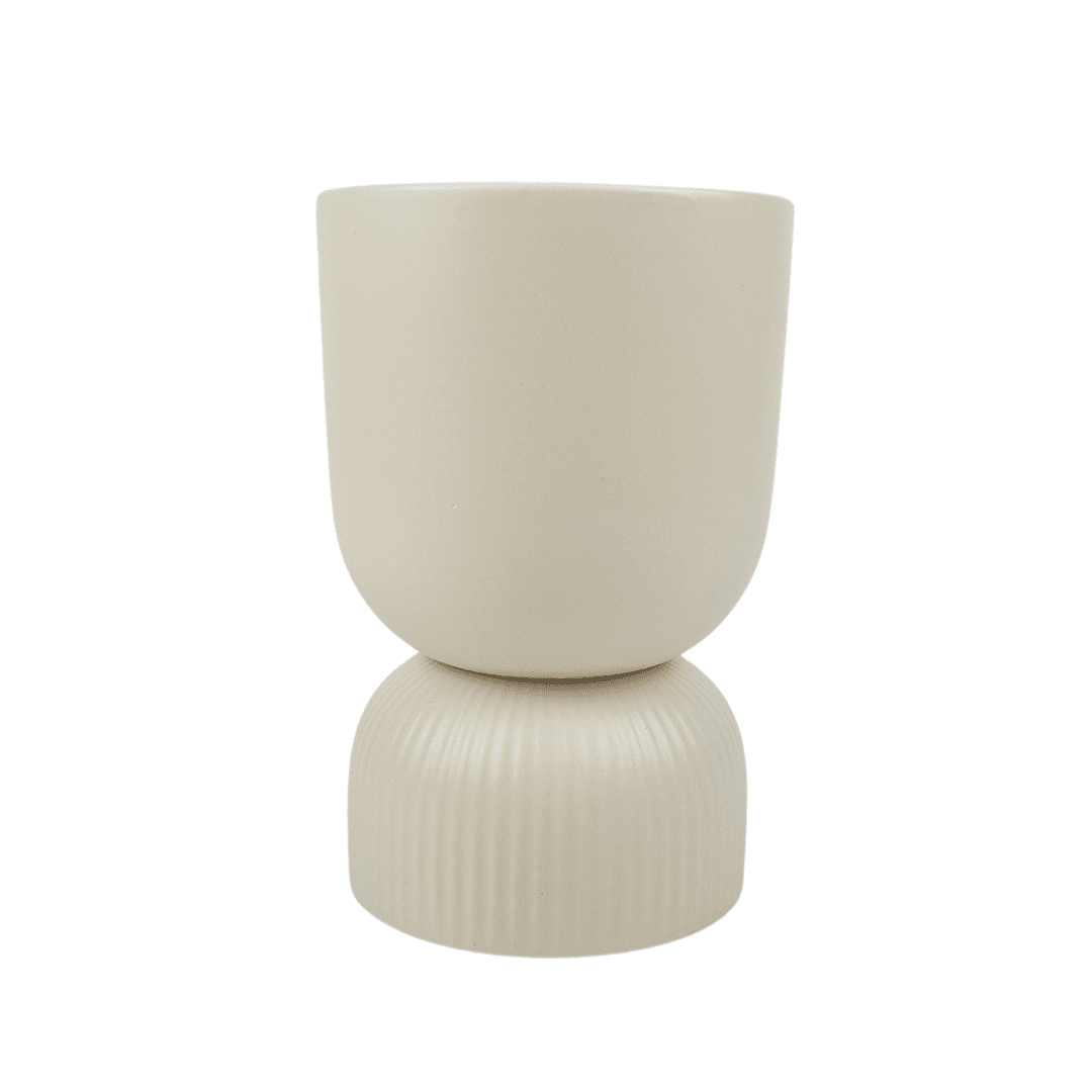 Ceramic Pot JC050070 - Cream (⌀11cm x H17cm)