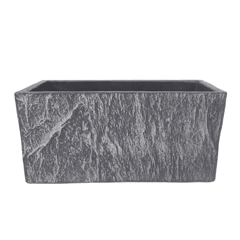 Ceramic Pot C005 - Grey Rectangle (L22cm x W11cm x H10.5cm)