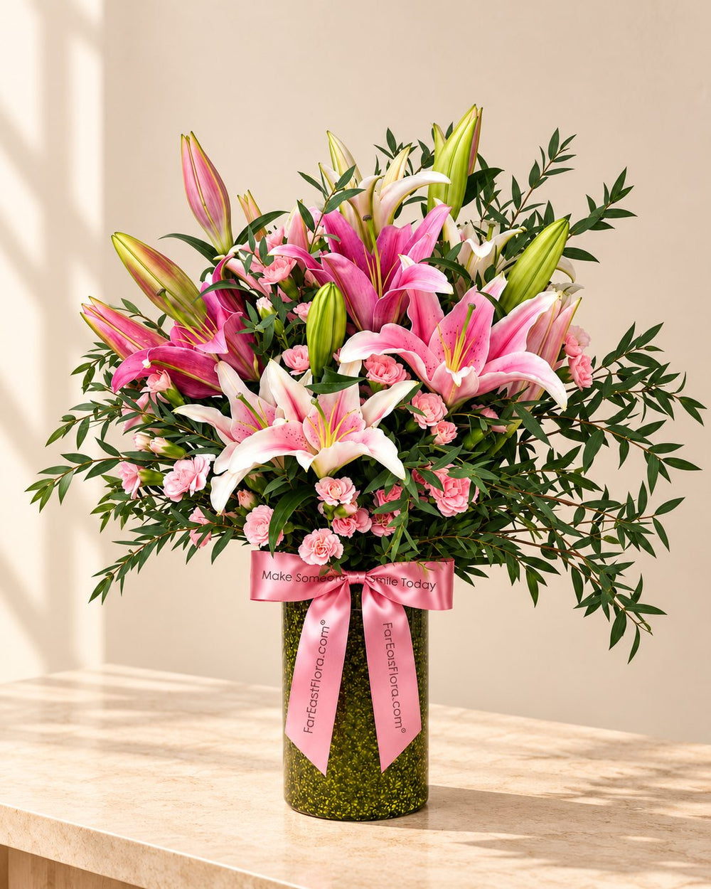 Lily Blush - Pink Lily Table Arrangement