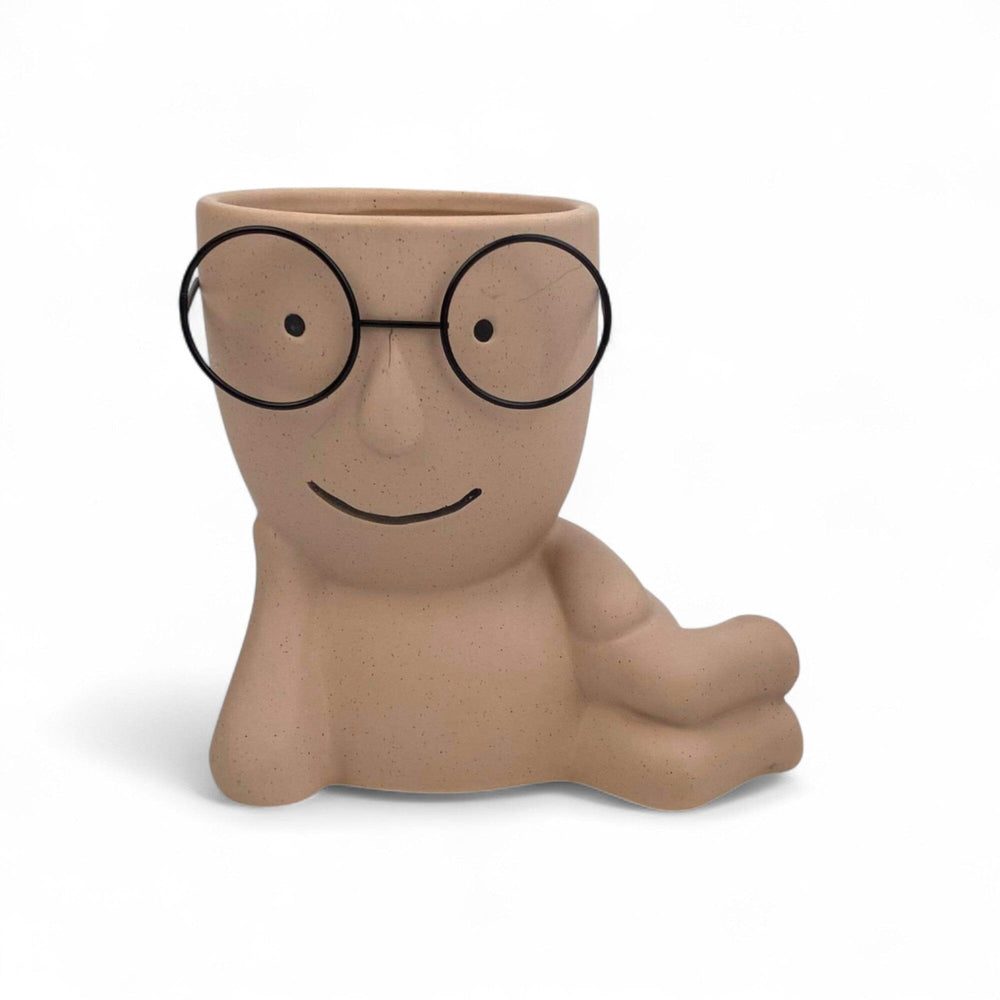 Ceramic Sitting With Glasses 22cm(D)x19cm(H)