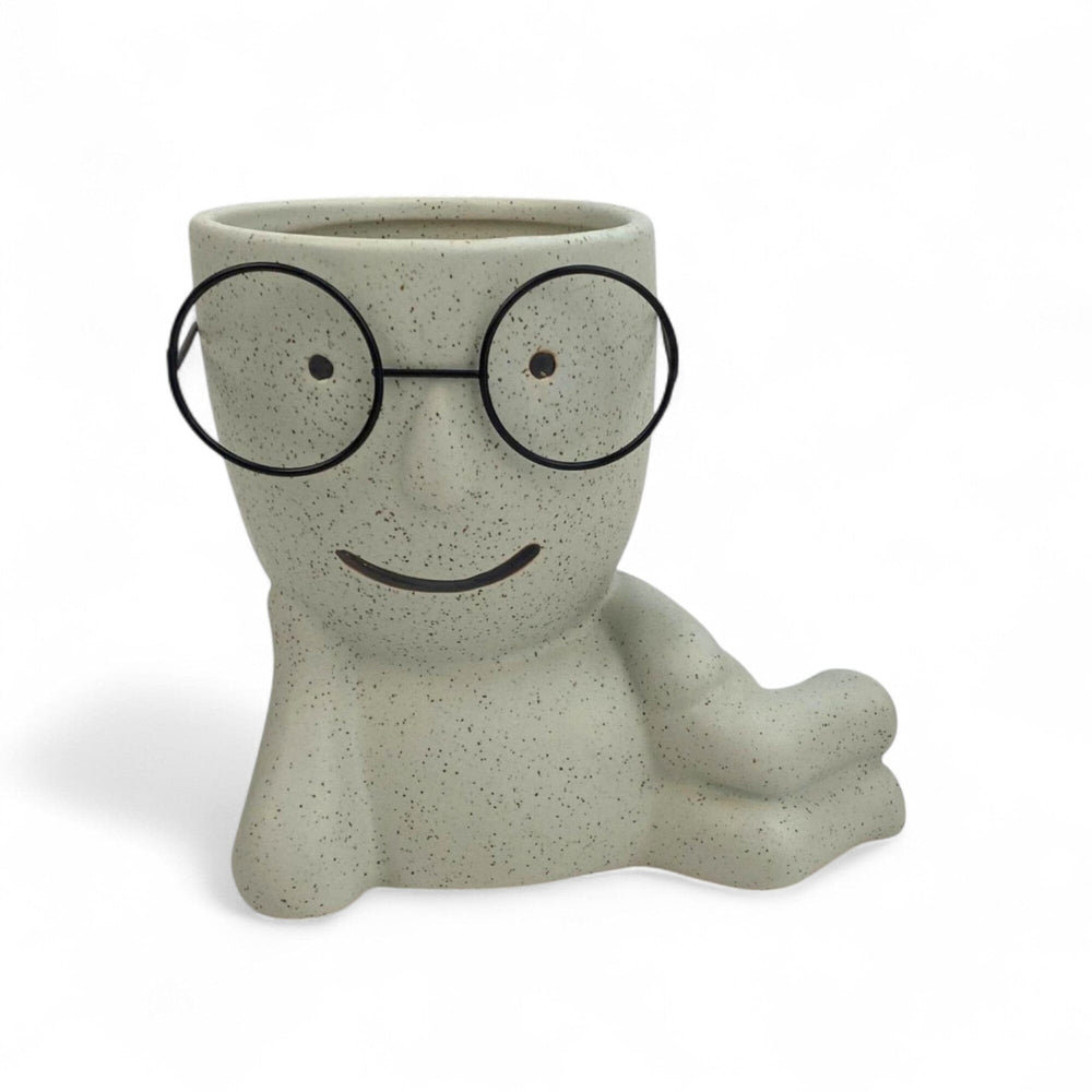 Ceramic Sitting With Glasses 22cm(D)x19cm(H)