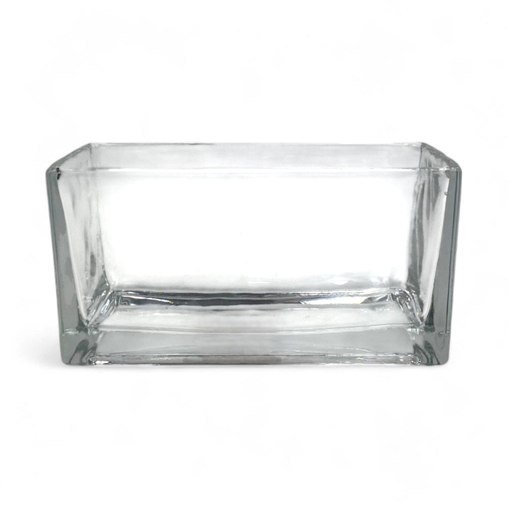 Glass Rectangle Vase 19.5cm(D) x 10cm(H)