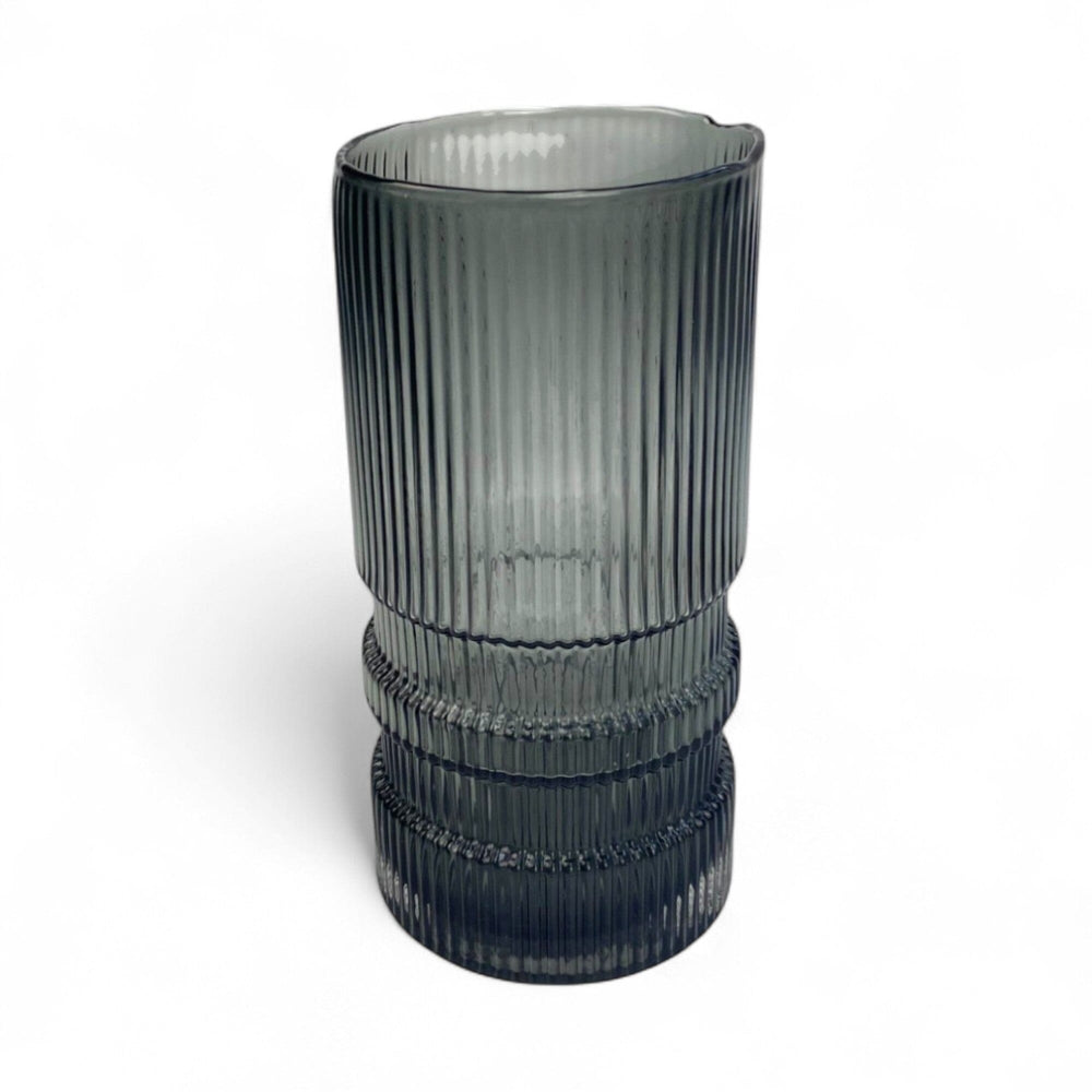 Black Glass With Lines 12cm(D)x25cm(H)