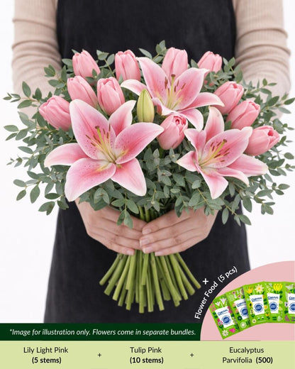 FCMRY09A - Lily, Tulip & Eucalyptus