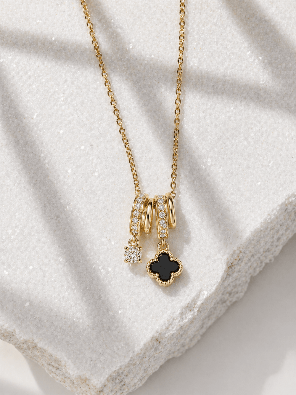 Midnight Clover Necklace (18 - 20cm)