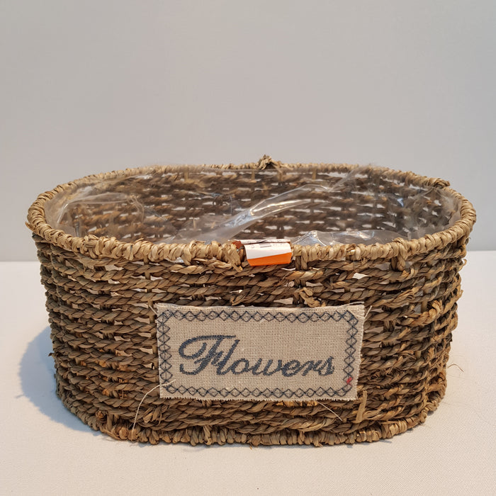 Rattan Oval Basket 001 Medium (Imported) - Natural Brown