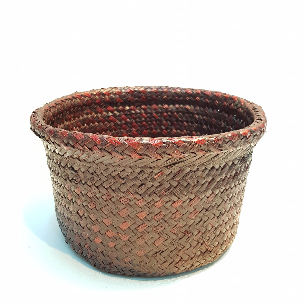 Round Basket (Imported) - Dark Brown