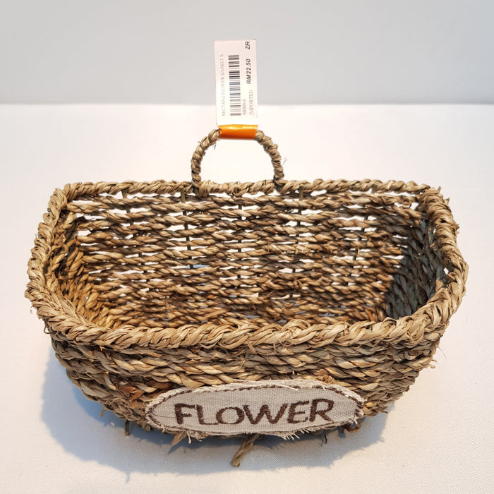 Rectangle Flower Basket S (Imported) - Natural Brown