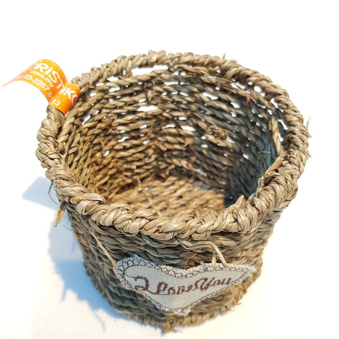 Rattan Round Basket (Imported) - Natural Brown
