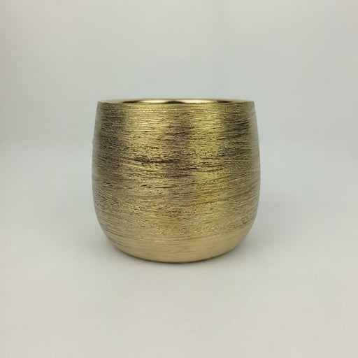 Ceramic Round Vase (Imported) - Gold