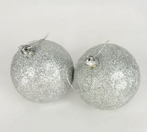 [BUY 1 FREE 1] Christmas Ornaments - Silver Ball (2 pcs)