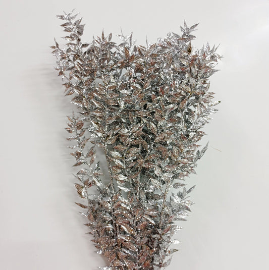 Hard Ruscus Glitter - Silver