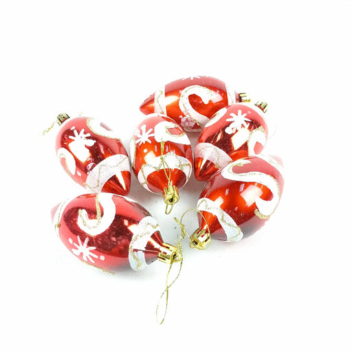 [BUY 1 FREE 1] Christmas Ornament - Red (6 pcs/box)