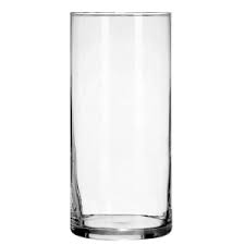 Glass Round Vase 15x30cm